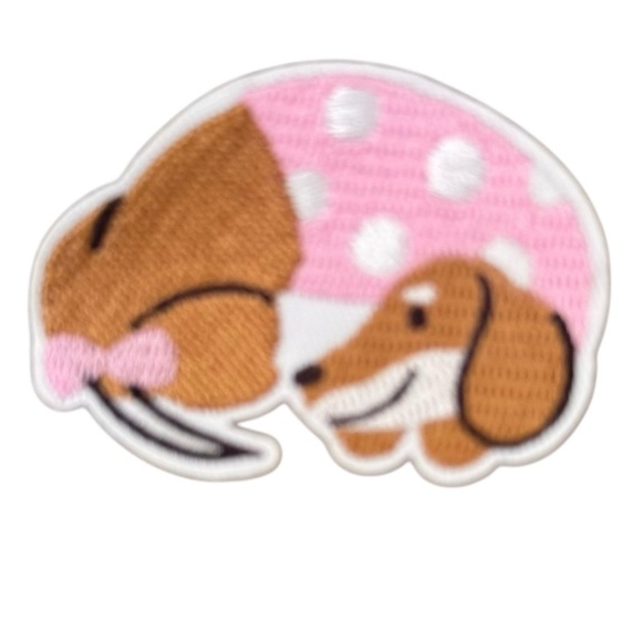 5 Cute Dachshund Dog Embroidered Patches Set - Multicolor - Picture 3 of 7
